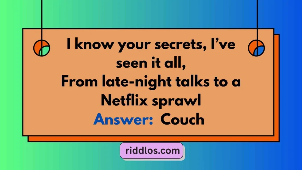 Couch Riddles with Answers for Adults