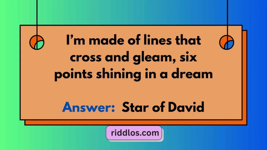 I Am a Jewish Symbol of Hanukkah, I Have 6 Points