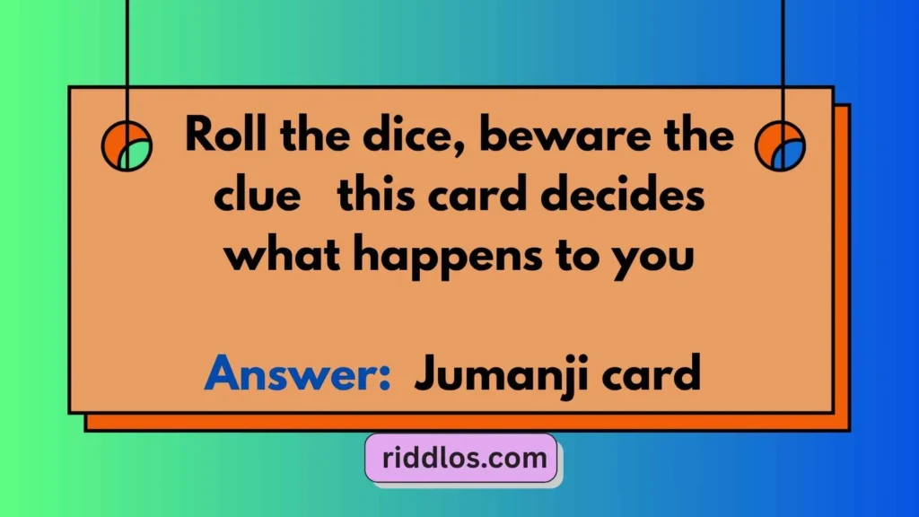 Jumanji Riddle Cards