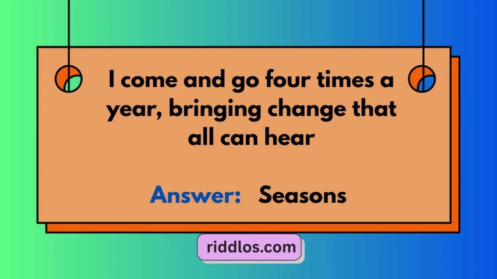 Season Riddles for Students