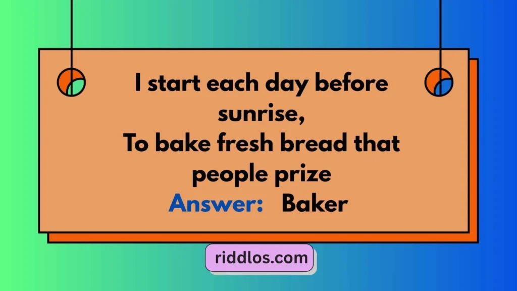 Work Riddles with Answers