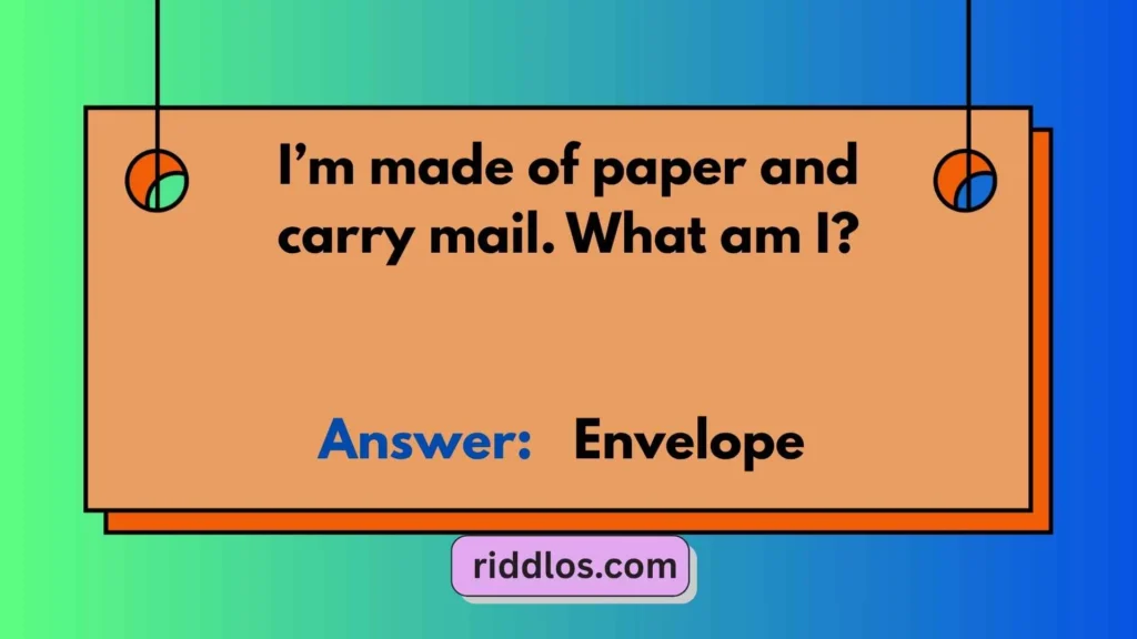 Easy Envelope Riddles with Answers