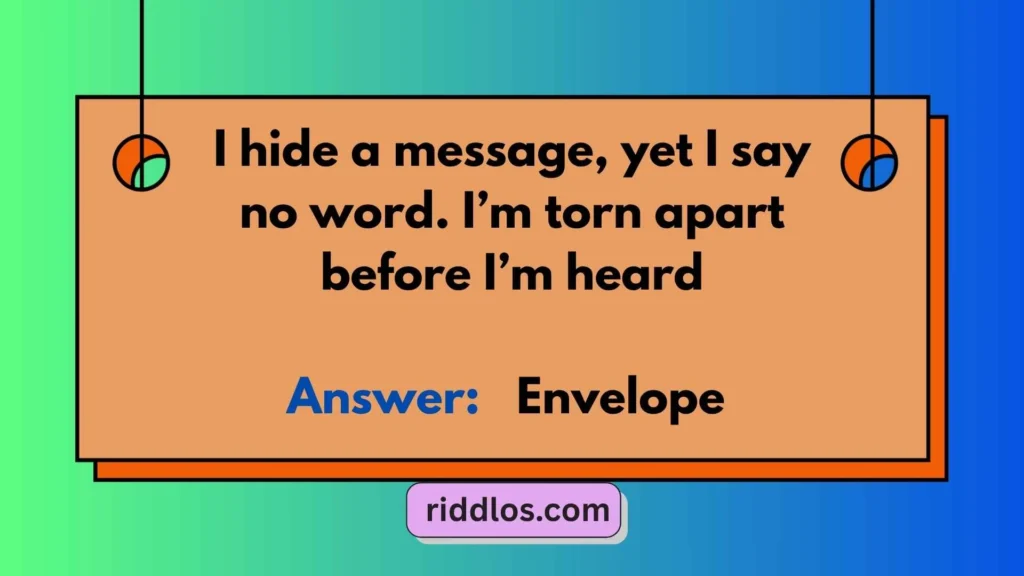 Hard Envelope Riddles with Answers