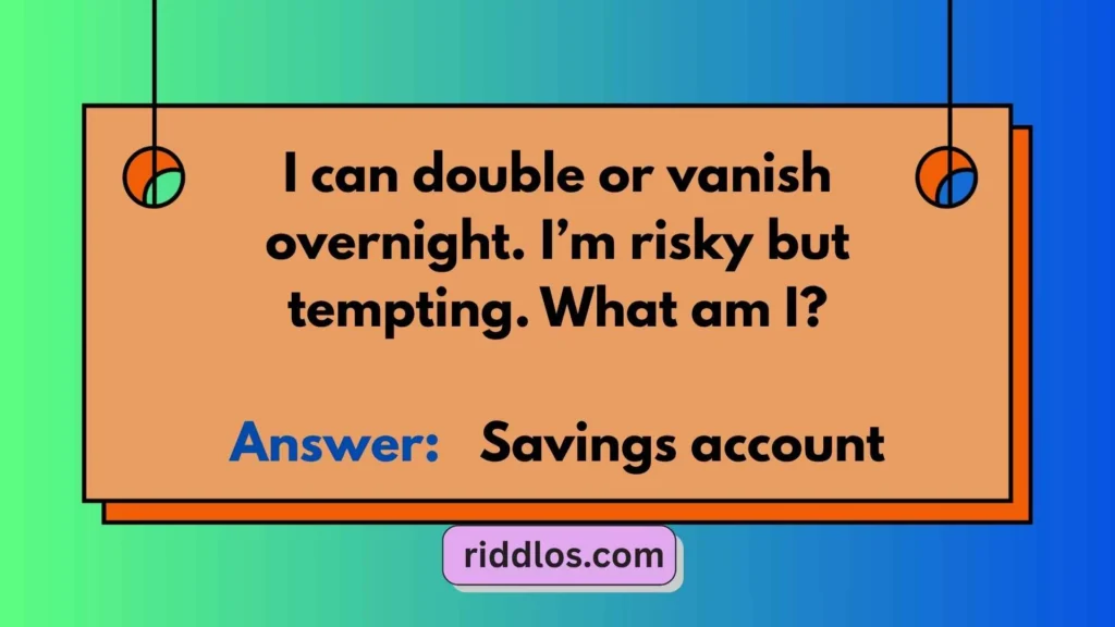 Investment Riddles with Answers for Adults