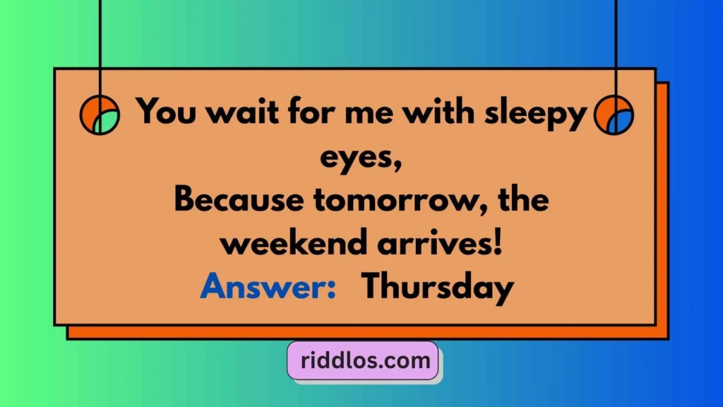 Thursday Riddles for Kids