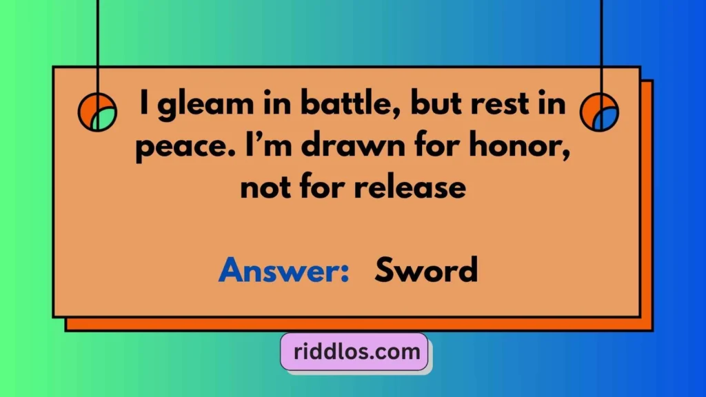 Sword Riddles for Adults