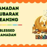 Ramadan Mubarak Meaning